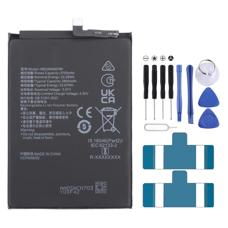 For Honor X50 / X9B HB526694EHW 5700mAh Li-Polymer Battery Replacement