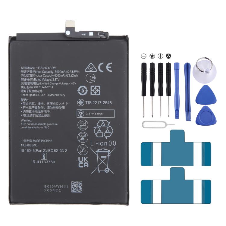 For Huawei Nova Y70 HB536896EFW 5900mAhLi-Polymer Battery Replacement