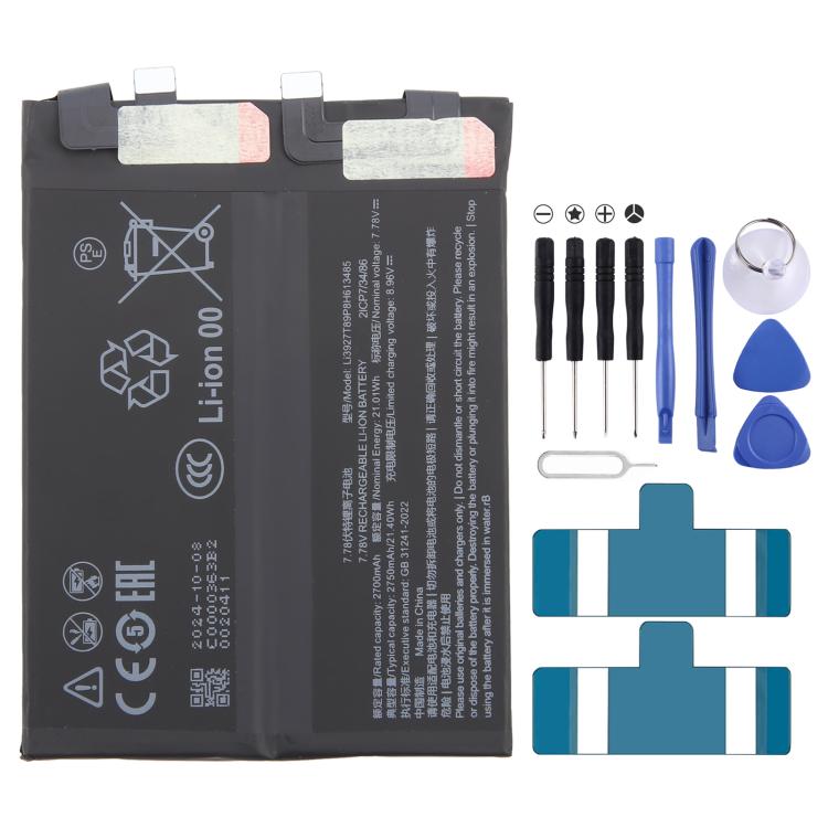 For ZTE Nubia Red Magic 9 Pro+ NX769J Li3927T89P8h613485 2700mAh Battery Replacement