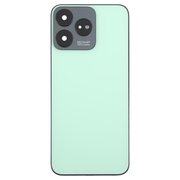 Tapa trasera de batería de vidrio con marco central y tapa de lente de cámara para ZTE Axon 50 Lite 8050 (con marco central)