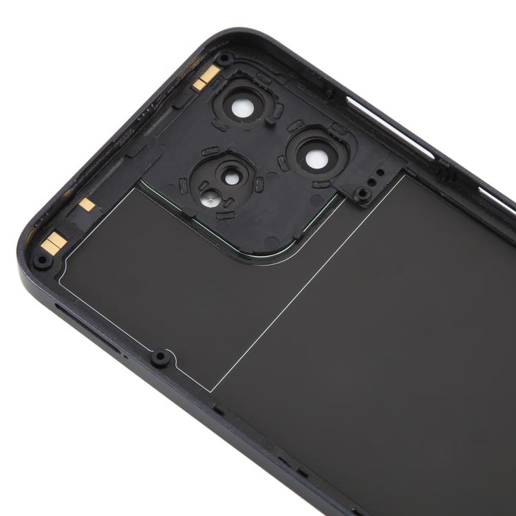 Tapa trasera de batería de vidrio con marco central y tapa de lente de cámara para ZTE Axon 50 Lite 8050 (con marco central)