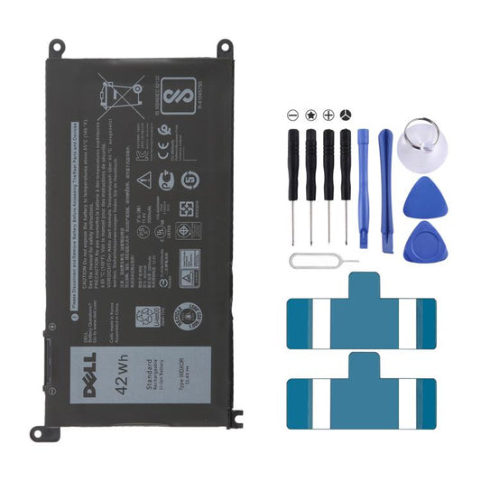 Batterie Li-ion 11.4V 42Wh WDXOR pour Dell Inspiron 13 14 15 17 5000 7000 P69G001 5378 5379 5770 5570 P69G Vostro 5471, 11.4V 42Wh WDXOR