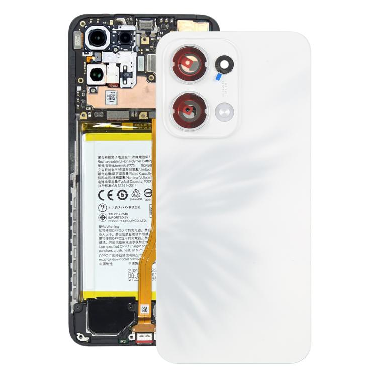 Cache arrière de batterie d'origine pour OPPO Reno13 avec cache d'objectif d'appareil photo, pour OPPO Reno13 (Original)