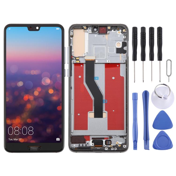 Pantalla LCD TFT para Huawei P20 Pro, ensamblaje completo con digitalizador y marco, sin identificación de huellas dactilares (TFT).