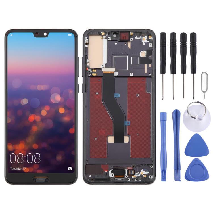 Pantalla LCD TFT para Huawei P20 Pro, ensamblaje completo con digitalizador y marco, sin identificación de huellas dactilares (TFT).