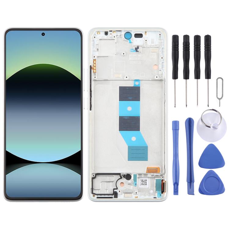 For Xiaomi Redmi Note 14 5G India AMOLED Original LCD Screen Digitizer Full Assembly with Frame, For Xiaomi Redmi Note 14 5G India(Original)