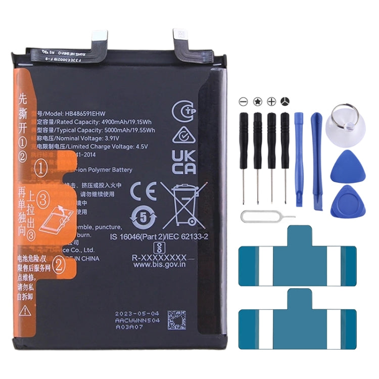 5000mAh Battery Replacement For Honor 90 REA-AN00 / 90 Pro REP-AN00 HB486591EHW