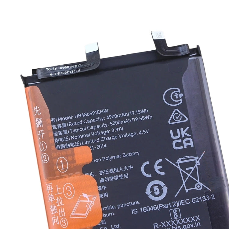 5000mAh Battery Replacement For Honor 90 REA-AN00 / 90 Pro REP-AN00 HB486591EHW