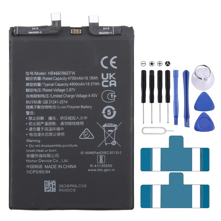 4800mAh Battery Replacement For Honor X30 ANY-AN00 / Magic 4 Lite 5G HB466596EFW