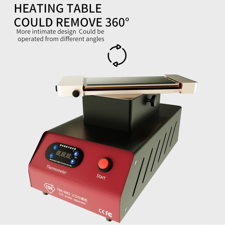 TBK-988Z 7 inch Mobile Phone LCD Separation Built-in Pump Vacuum Manual Separator