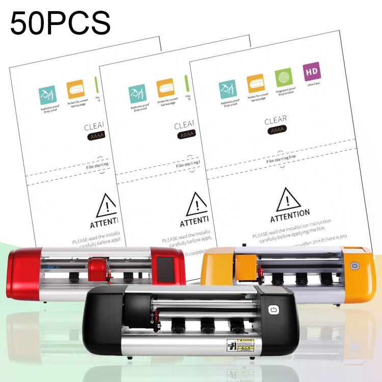 50 PCS F0006 High Definition Silicone TPU Soft Film Supplies for Protector Cutter, F0006