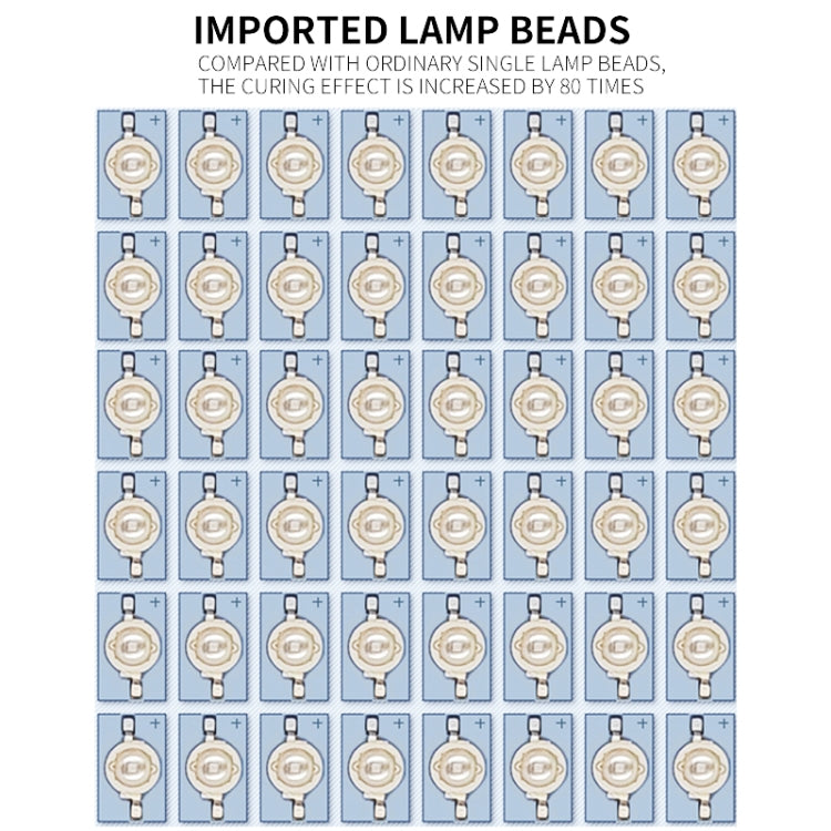 TBK 605 100W Mini UV Curing Lamp Box 48 LEDs Curved Surface Screen UV Curing Box, EU Plug