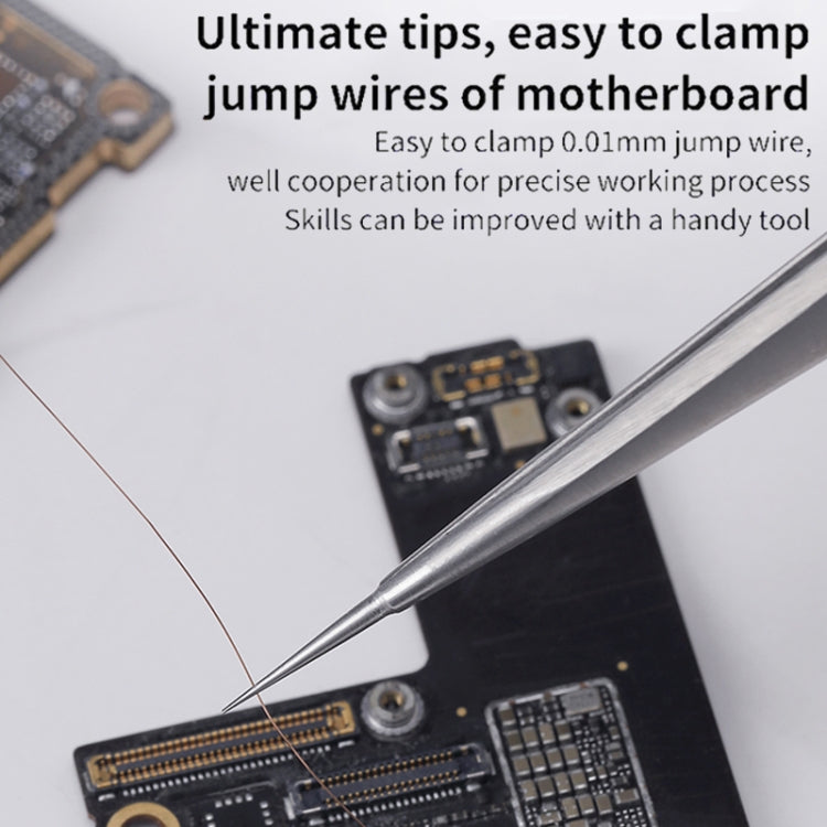 Qianli iNeezy YK-02 Stainless Steel Extra-sharp Thickened Tweezers Pointed Tweezers