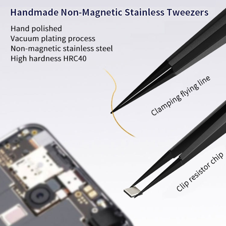 Qianli iNeezy FX-03 Stainless Steel Extra-sharp Thickened Tweezers Pointed Tweezers