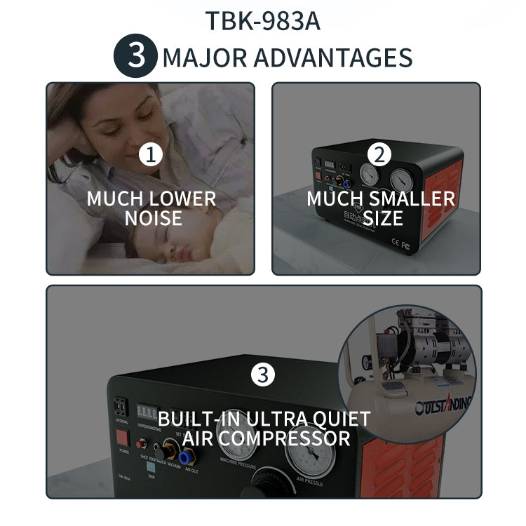 TBK-983A Built-in Pump Glue Dispenser Fully Automatic Glue Filling Machine, US Plug