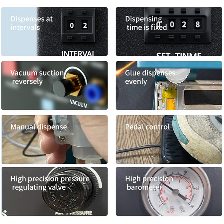 TBK-983A Built-in Pump Glue Dispenser Fully Automatic Glue Filling Machine, US Plug