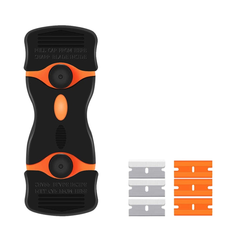 Double Headed Scraper Blade Glue Squeegee Remover Cleaner Tool