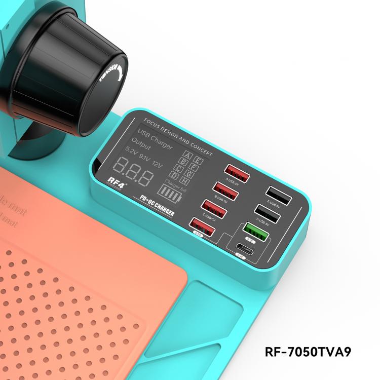 RF4 RF-7050TVA9 7X-50X Synchronous Zoom Trinocular Stereo Microscope with USB Charging Station, RF-7050TVA9(EU Plug), RF-7050TVA9(US Plug)