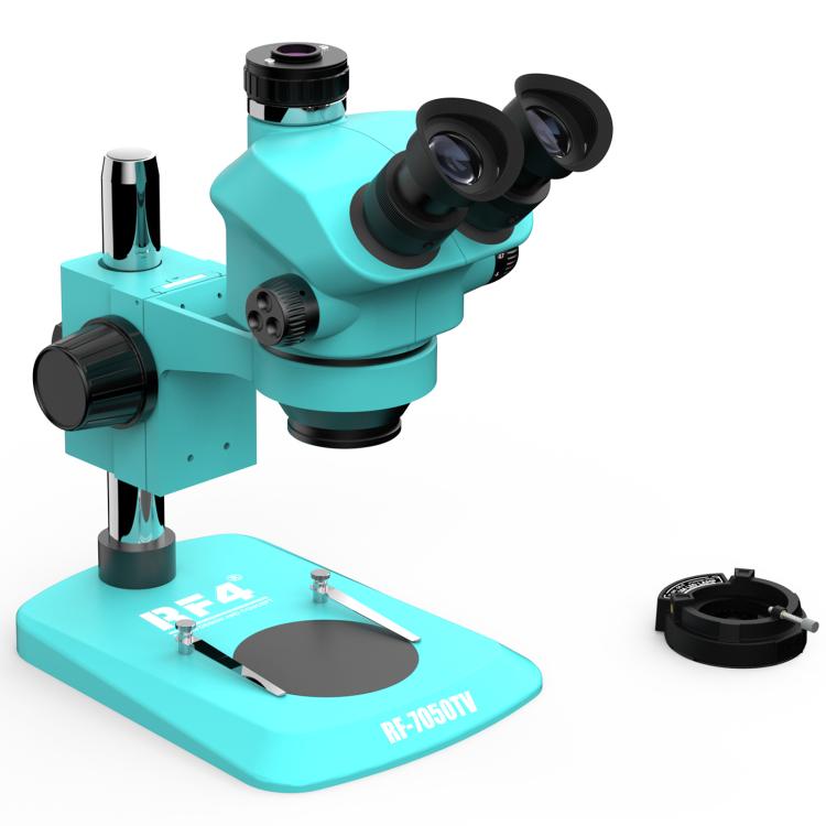 RF4 RF-7050TV Trinocular Microscope 7X-50X Continuous Zoom Synchronous Focusing Phone Repair Microscope, RF-7050TV