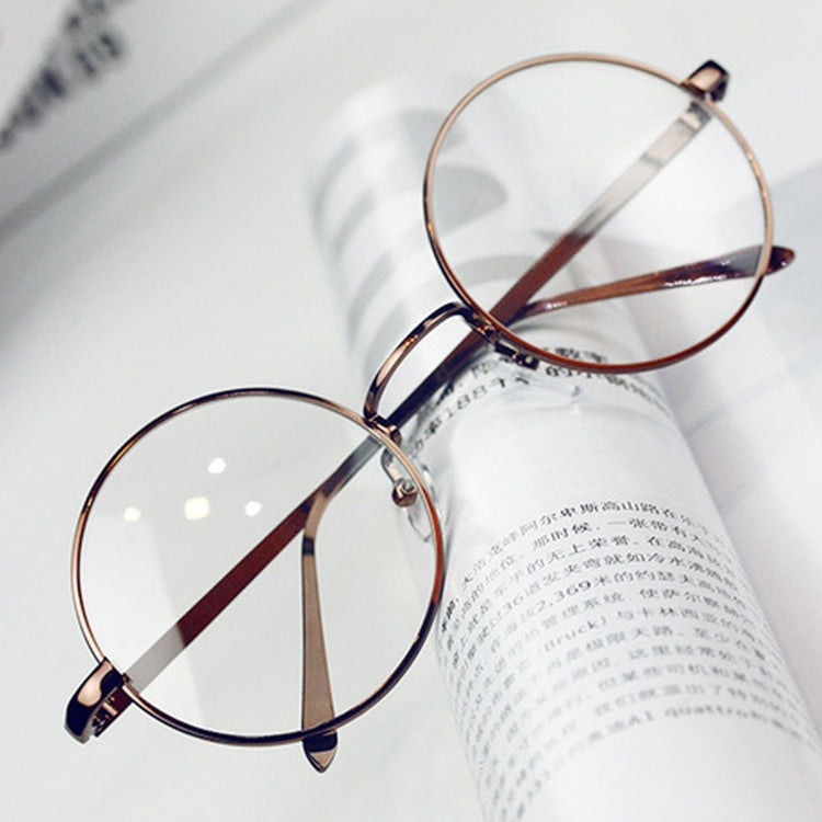Round-Framed Glasses Small Fresh, Bronze, Gun gray, Round-Framed Glasses, Golden, Silver