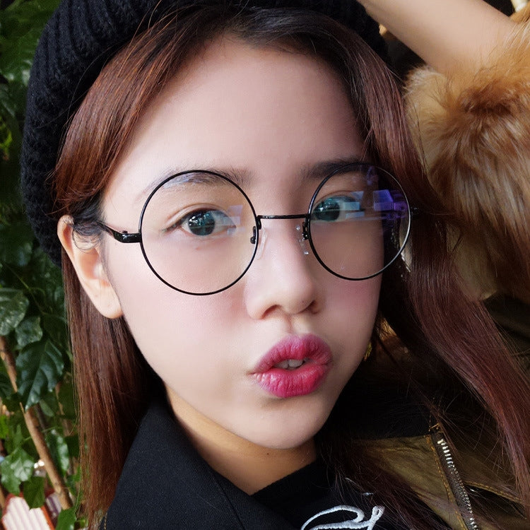 Round-Framed Glasses Small Fresh, Bronze, Gun gray, Round-Framed Glasses, Golden, Silver