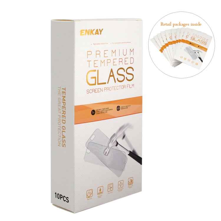 10 PCS ENKAY Hat-prince 0.26mm 9H 2.5D Curved Edge Tempered Glass Film for Galaxy A80