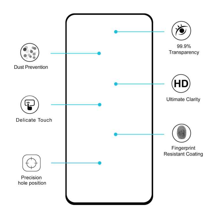ENKAY Hat-prince Full Glue 0.26mm 9H 2.5D Tempered Glass Film for Galaxy A80