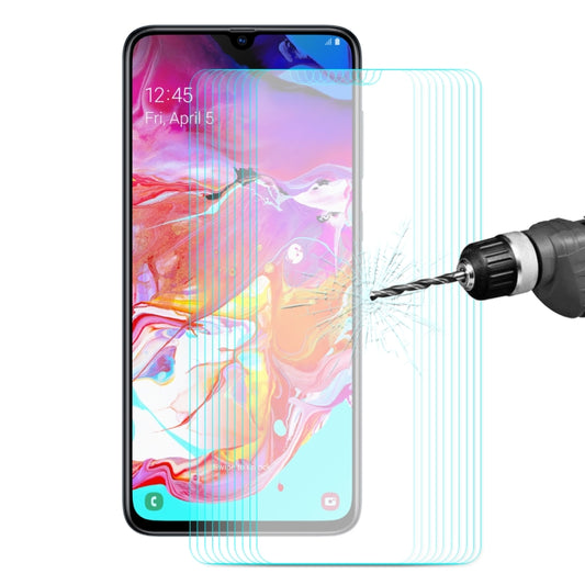 10 PCS ENKAY Hat-prince 0.26mm 9H 2.5D Curved Edge Tempered Glass Film for Samsung Galaxy A70