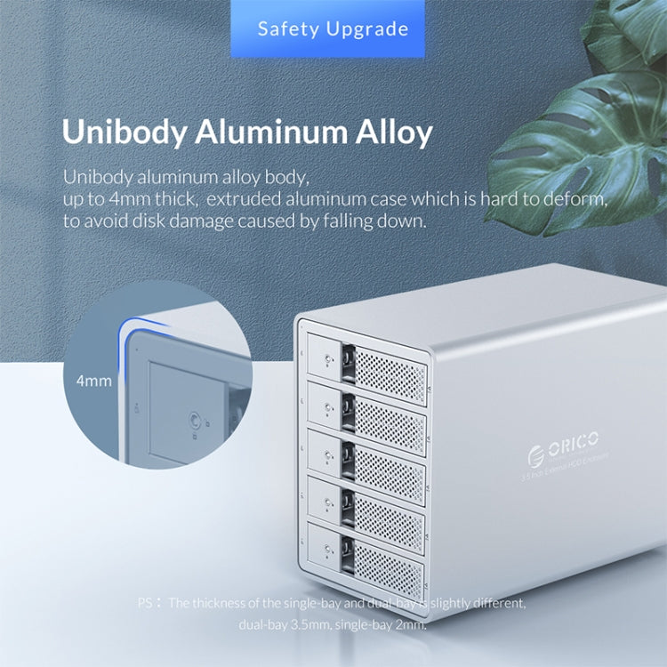 ORICO 9548U3-BK 3.5-Inch Multi-Bay Hard Drive Enclosure