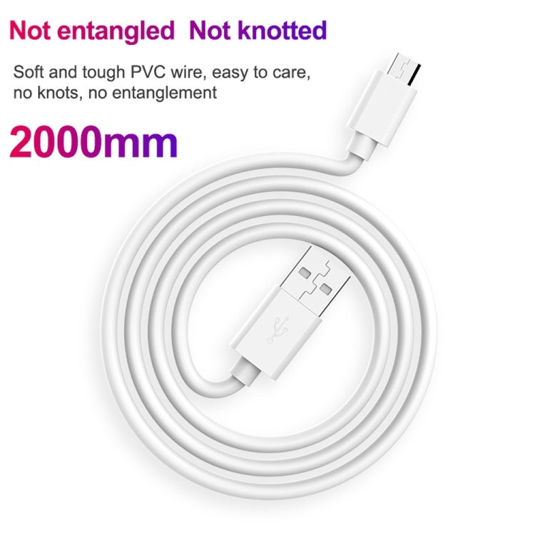 Cable de carga con interfaz USB macho a micro USB macho de 2,4 A, longitud: 1 m (blanco), 1 m