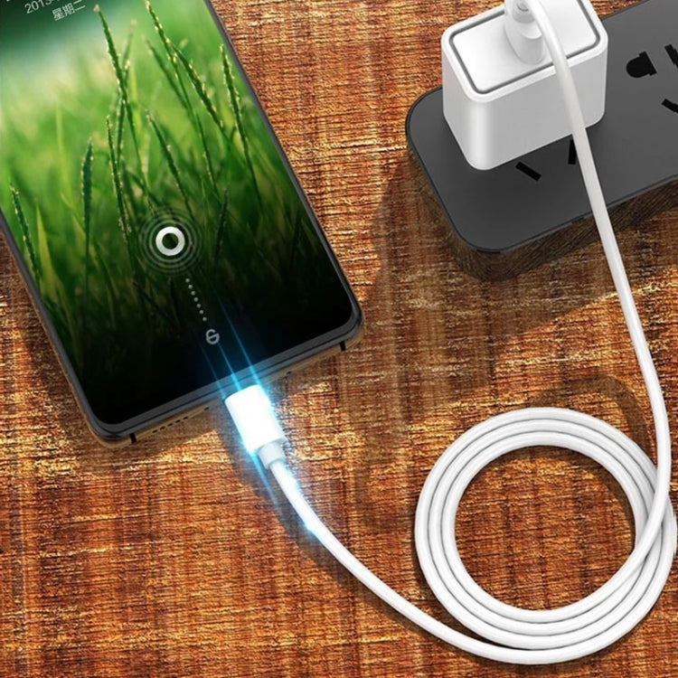Cable de carga con interfaz USB macho a micro USB macho de 2,4 A, longitud: 1 m (blanco), 1 m