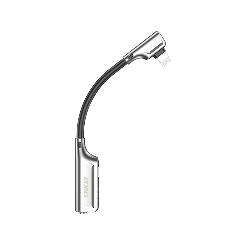 ENKAY ENK-AT103 8 Pin to 3.5mm Audio & 8 Pin Charging Interfaces Converter Zinc Alloy Adapter