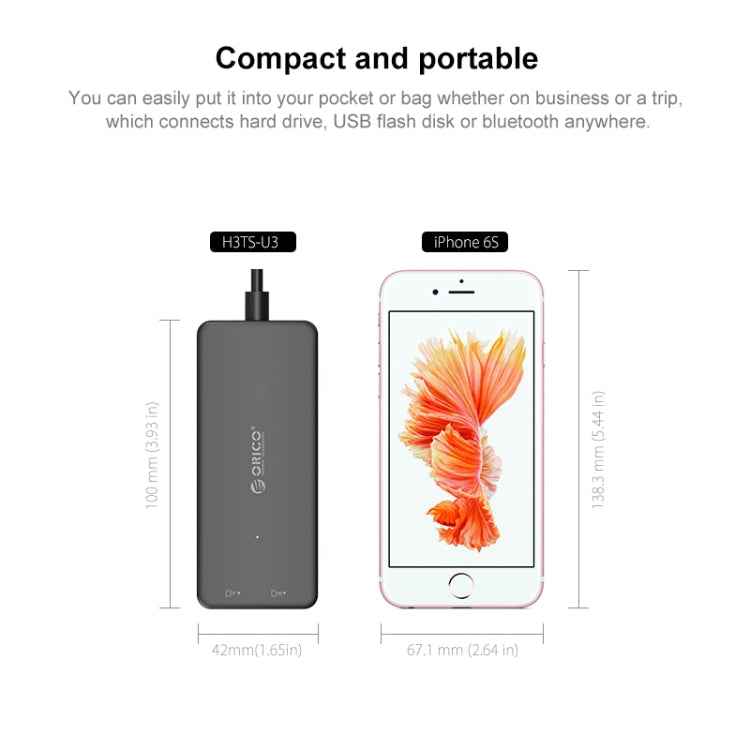 ORICO H3TS-U3 USB3.0 HUB with Card Reader