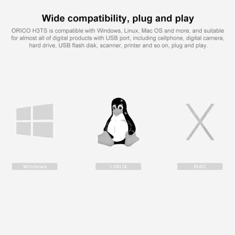 ORICO H3TS-U3 USB3.0 HUB with Card Reader