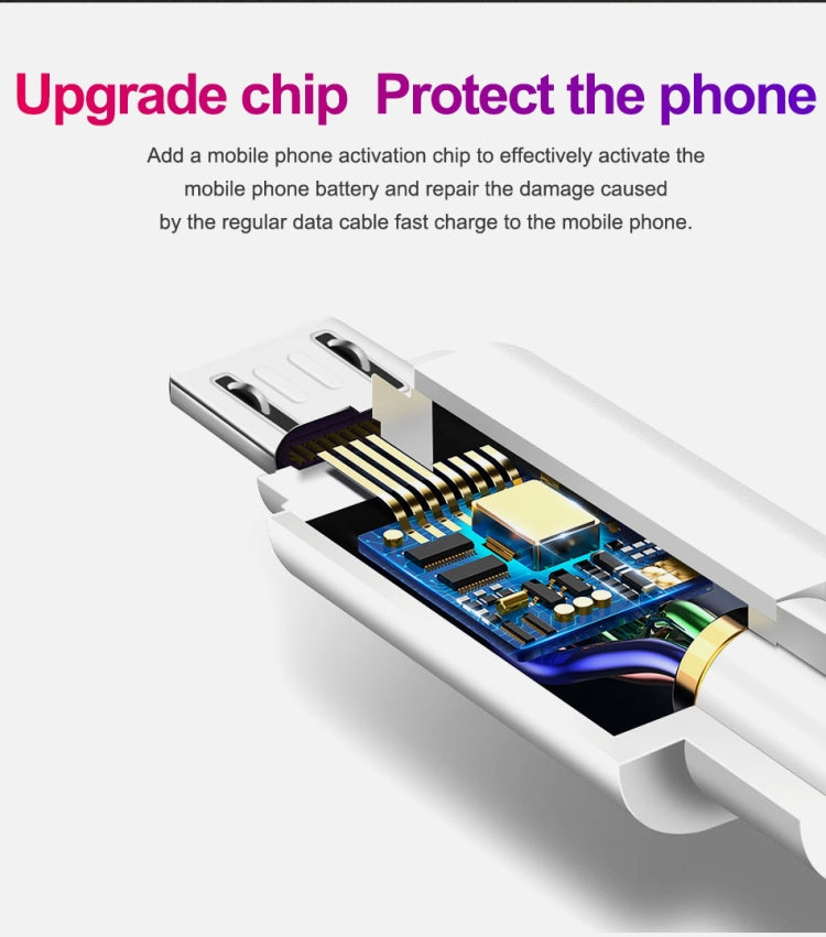 XJ-011 3A USB Male to Micro USB Male Fast Charging Data Cable, Length: 1m