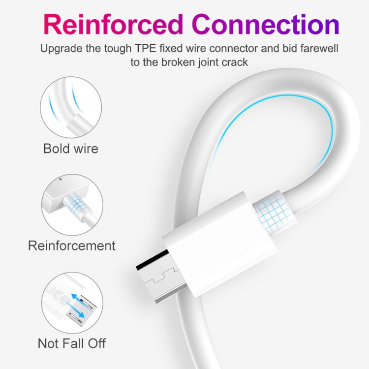 XJ-011 3A USB Male to Micro USB Male Fast Charging Data Cable, Length: 1m
