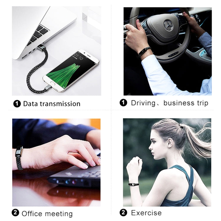 Câble de données USB vers micro USB XJ-26 2,4 A pour bracelet créatif, longueur du câble : 22,5 cm, Micro USB XJ-26, Micro USB 22,5 cm