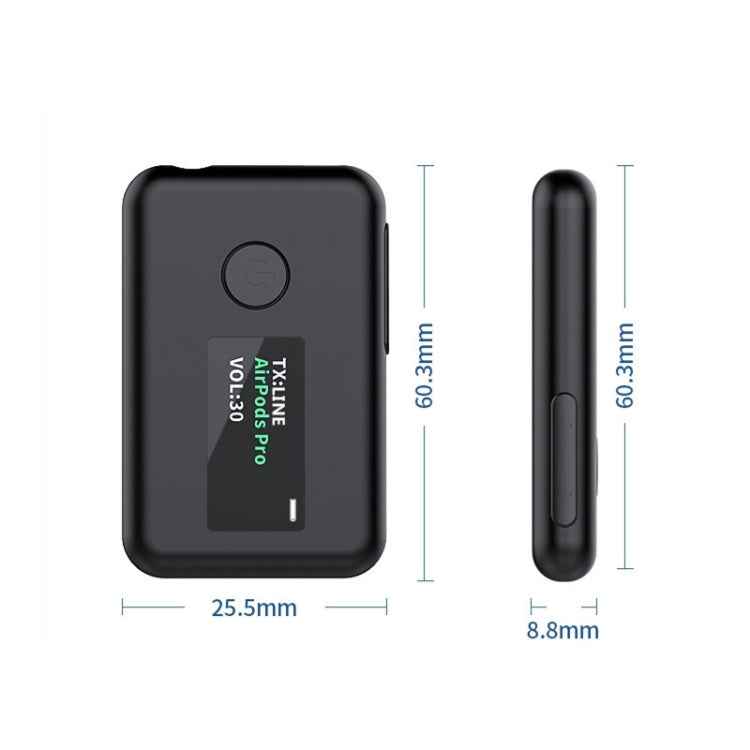 T2 2 in 1 OLED Color Screen Bluetooth 5.0 Wireless Receiver Transmitter