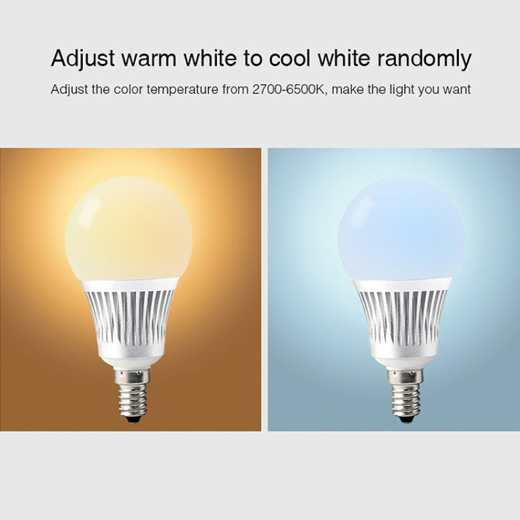 FUT013 5W E14 RGB + CCT LED Bulb AC100~240v 2.4g WiFi Remote Control Dimmable Led Lights
