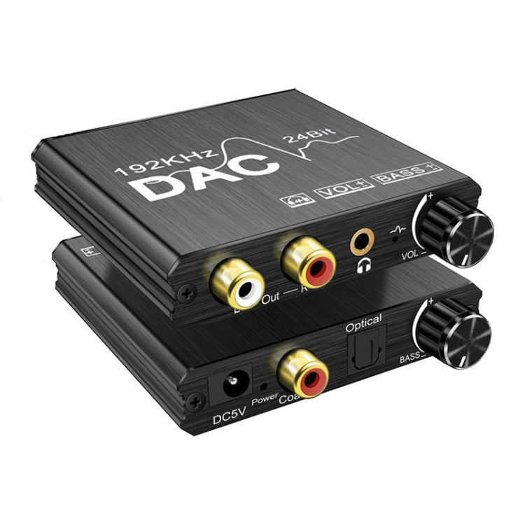 Convertidor de audio digital a analógico, extractor estéreo, amplificador DAC, óptico SPDIF, 192 kHz, 24 bits