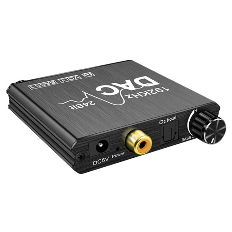 Convertidor de audio digital a analógico, extractor estéreo, amplificador DAC, óptico SPDIF, 192 kHz, 24 bits