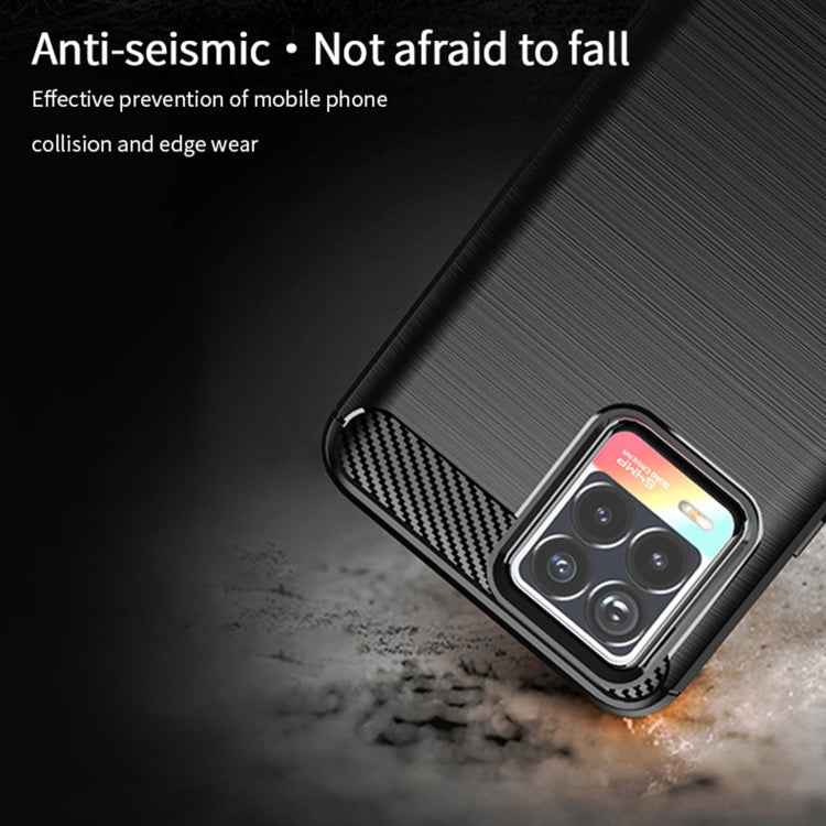For OPPO Realme 8 / 8 Pro MOFI Gentleness Series Brushed Texture Carbon Fiber Soft TPU Case(Black)