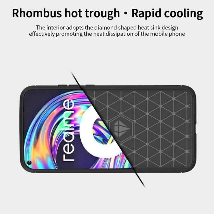 For OPPO Realme 8 / 8 Pro MOFI Gentleness Series Brushed Texture Carbon Fiber Soft TPU Case(Black)