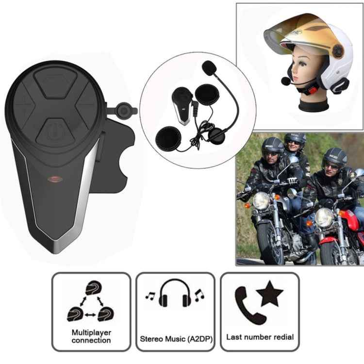 BT-S3 Motorcycle Helmet Wireless Bluetooth Earphone Waterproof Handsfree Interphone Walkie talkie with FM Radio