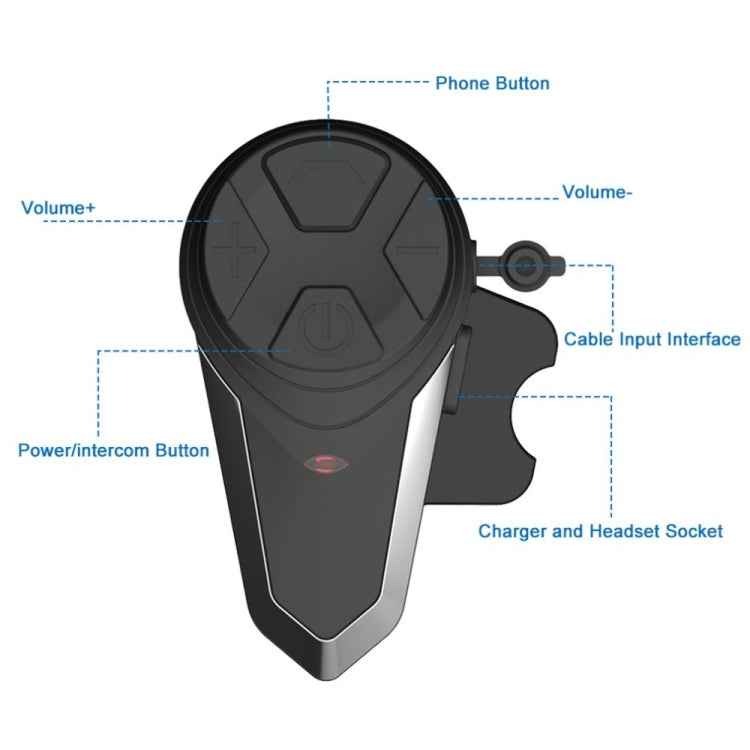 BT-S3 Motorcycle Helmet Wireless Bluetooth Earphone Waterproof Handsfree Interphone Walkie talkie with FM Radio