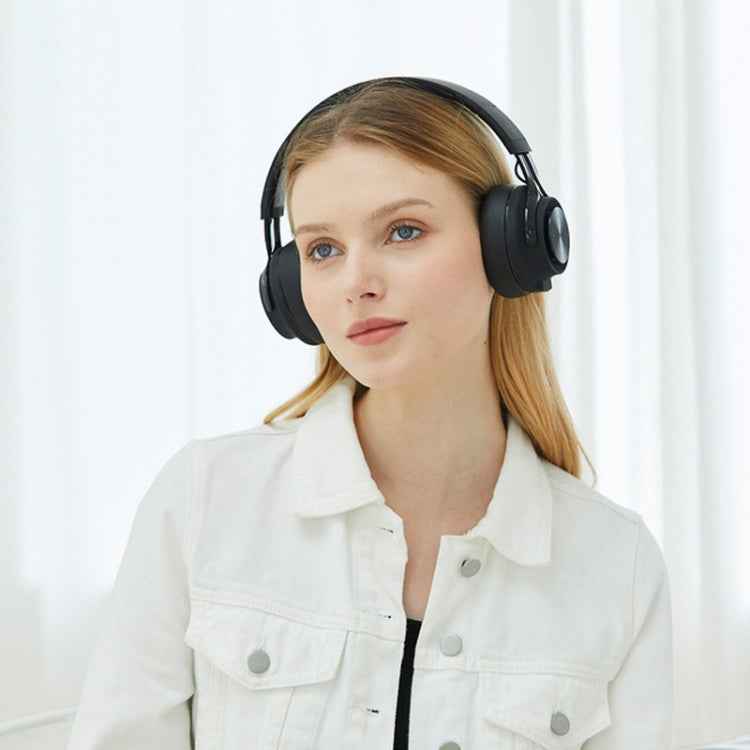 Fingertime P1 Wireless Bluetooth 5.0 Stereo Soft Leather Earmuffs Foldable Headset Built-in Mic for PC / Cell Phones