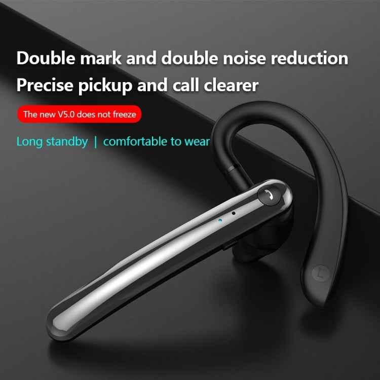 F990 Noice Cancelling 180 Degree Freely Rotating Hook Bluetooth 5.0 Earphones Wireless Handsfree Business Stereo Headphone with Mic