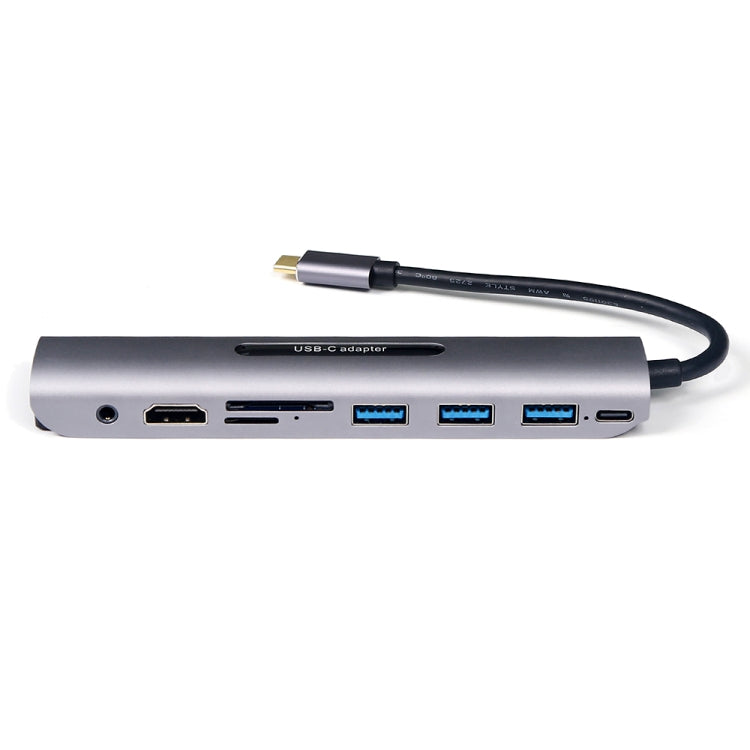 V161B 9-in-1 Type-C to HD / VGA / USB3.0 / SD / 3.5mm Audio / TF Card Reader HUB, V161B