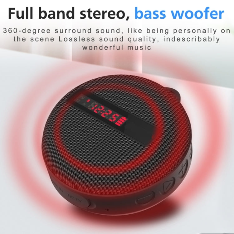BT368 LED Digital Display Bluetooth Speaker Outdoor Portable IPX65 Waterproof Support Hands-free / TF Card