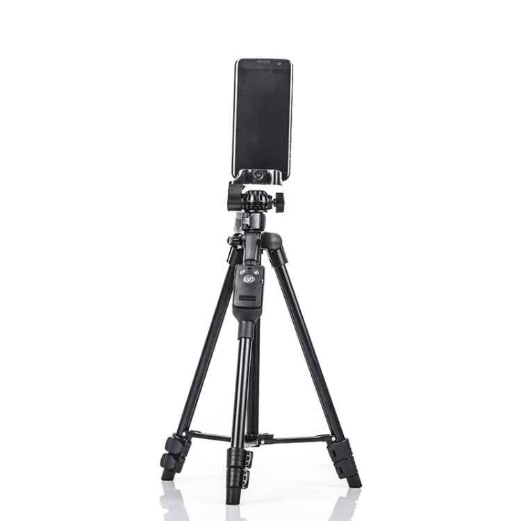 YUNTENG 6208 Aluminum Tripod Mount with Bluetooth Remote Control & 3-Way Head & Phone Clamp